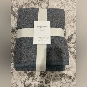Threshold Charcoal Cashmere-Like Throw